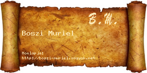 Boszi Muriel névjegykártya